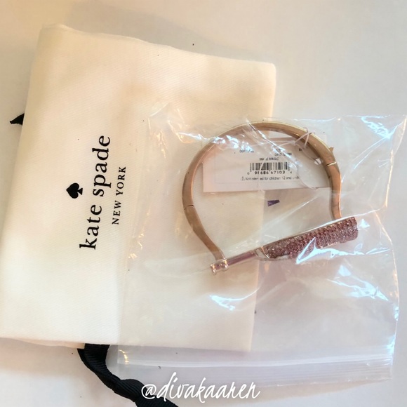 Kate Spade Champagne Bangle Bracelet “Make Magic” - Picture 7 of 8